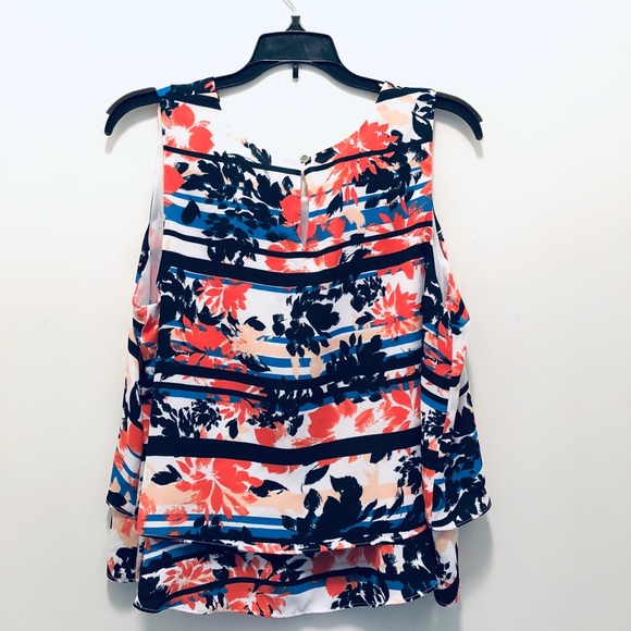 SOLD: Tropical Print Floral Blouse - Picture 2 of 6